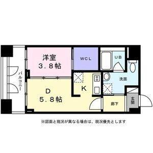 1DK 間取り図