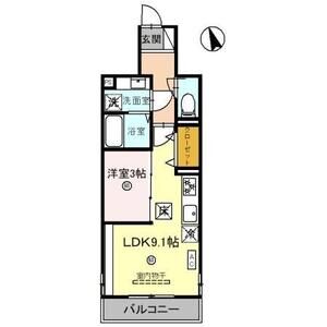 1LDK 間取り図