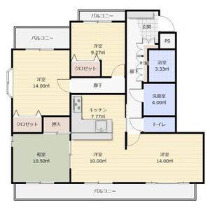 3LDK 間取り図