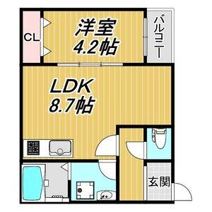 1LDK 間取り図