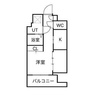 1K 間取り図