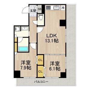 2LDK 間取り図