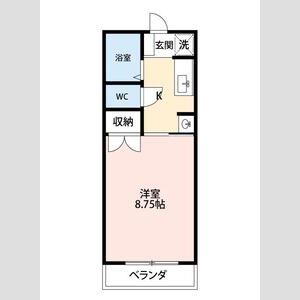 1K 間取り図