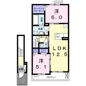 2LDK 間取り図