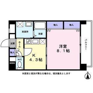 1K 間取り図
