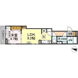 1LDK 間取り図