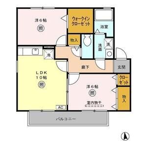 2LDK 間取り図
