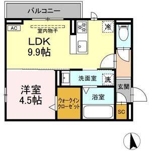 1LDK 間取り図