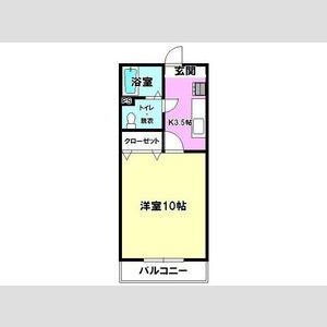 1K 間取り図