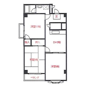 3DK 間取り図
