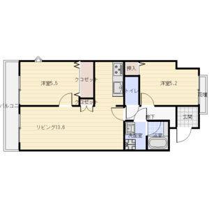 2LDK 間取り図