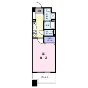 1K 間取り図
