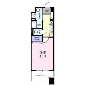 1K 間取り図