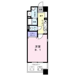 1K 間取り図