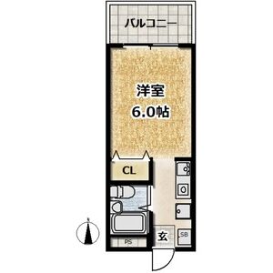 1K 間取り図