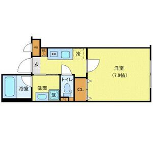 1K 間取り図