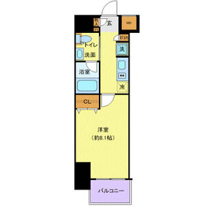 1K 間取り図