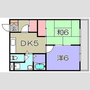 2DK 間取り図