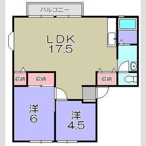 2LDK 間取り図