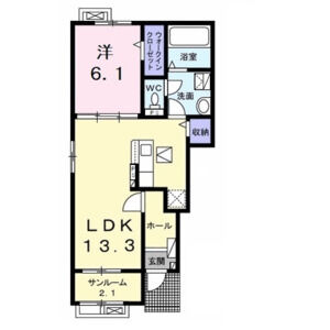1LDK 間取り図