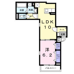 1LDK 間取り図
