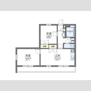 2DK 間取り図