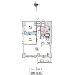 1LDK 間取り図