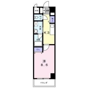 1K 間取り図