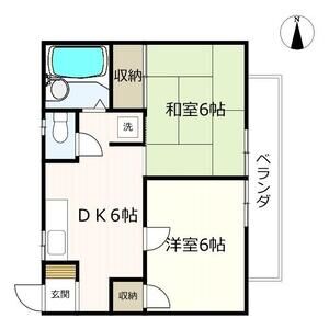 2DK 間取り図
