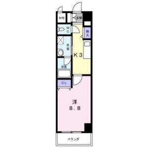 1K 間取り図