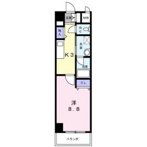 1K 間取り図