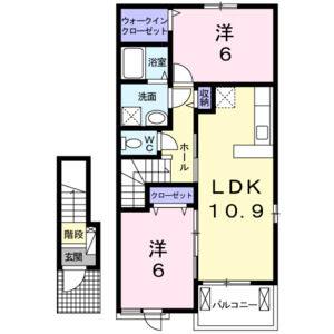 2LDK 間取り図