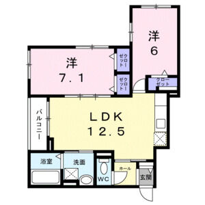 2LDK 間取り図
