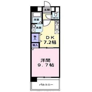 1DK 間取り図
