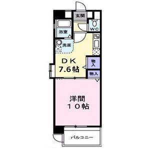 1DK 間取り図
