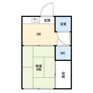 1DK 間取り図