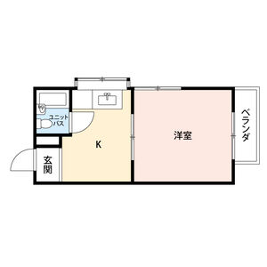 1DK 間取り図