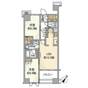 2LDK 間取り図