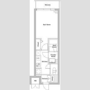 1K 間取り図