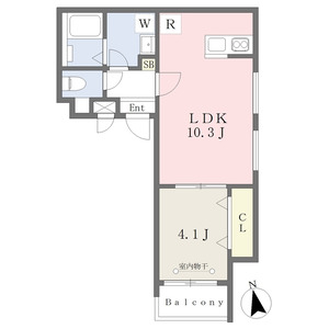 1LDK 間取り図
