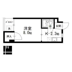 1K 間取り図