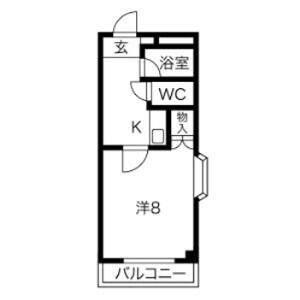 1K 間取り図