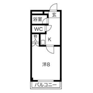 1K 間取り図