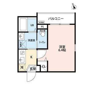1K 間取り図