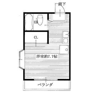 ワンルーム 間取り図