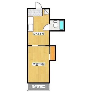 1DK 間取り図