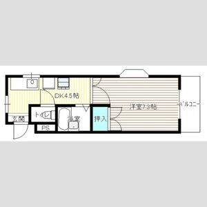 1DK 間取り図