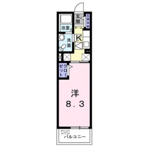1K 間取り図