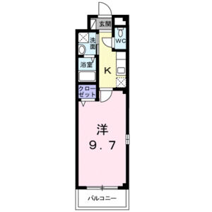 1K 間取り図