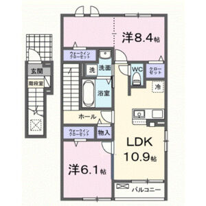 2LDK 間取り図